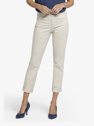 NYDJ Regular Jeans 'Margot Girlfriend' in Beige: front