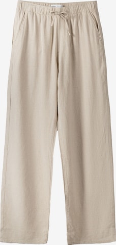 Bershka Loosefit Hose in Beige: predná strana