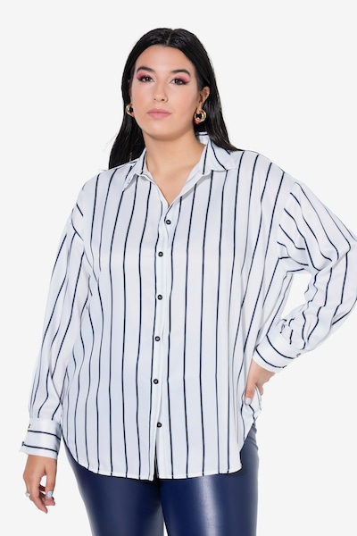 Studio Untold Blouse in de kleur Donkerblauw / Offwhite, Productweergave