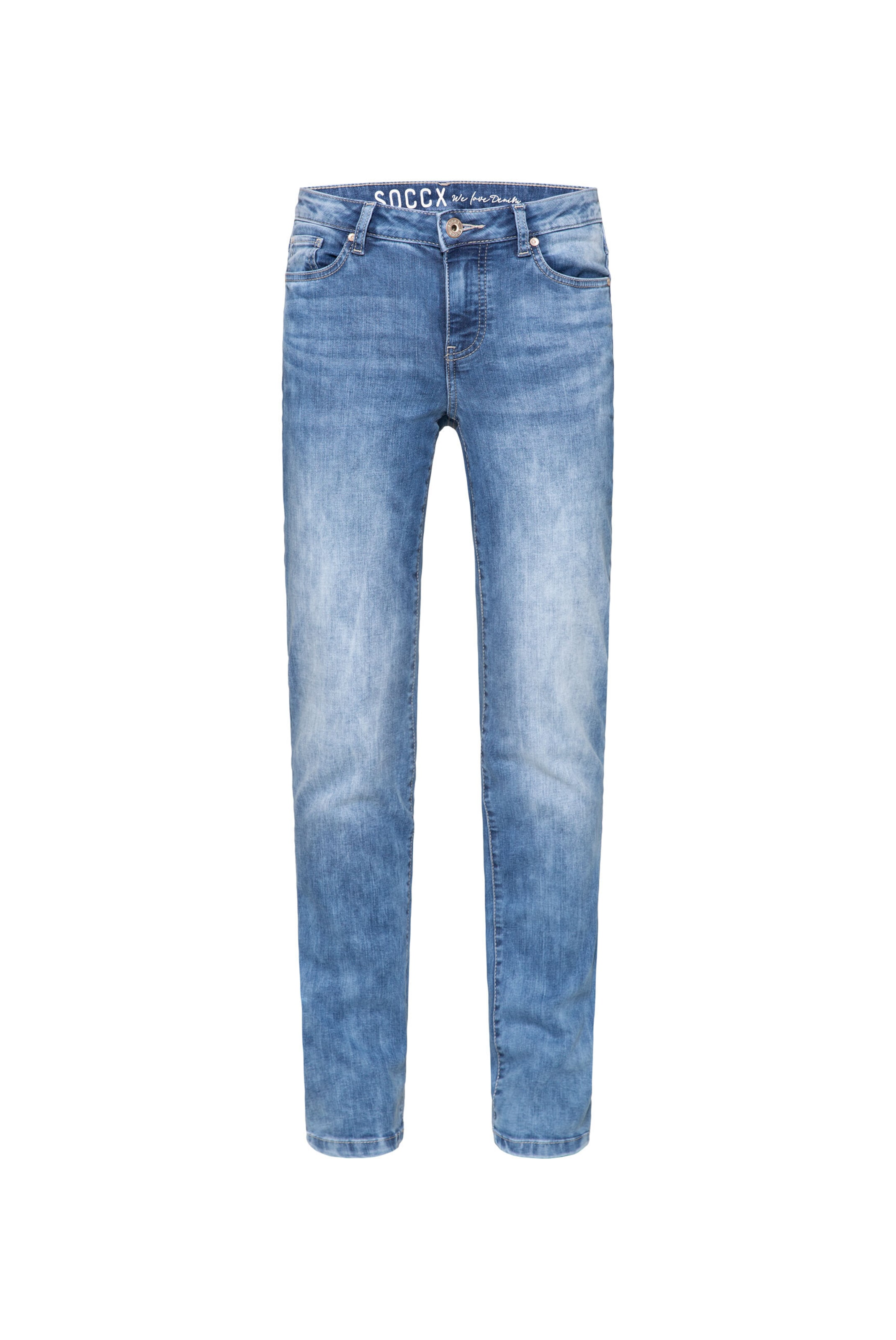 Soccx Regular Jeans in Blue: front