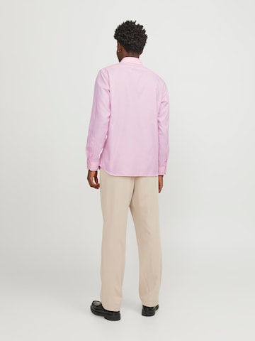 JACK & JONES Slim fit Zakelijk overhemd 'Parker' in Roze