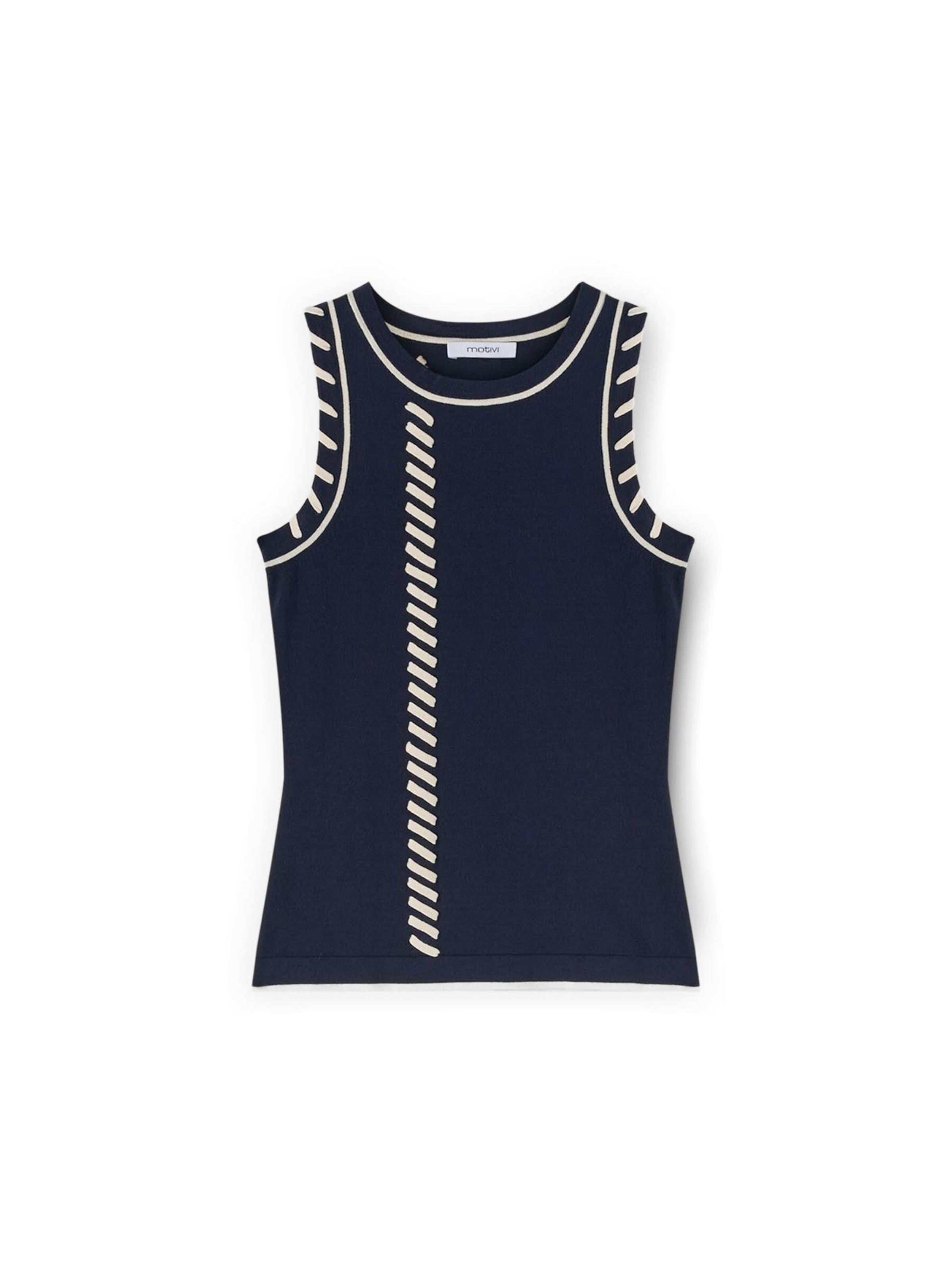 Pull-over MOTIVI en bleu : devant
