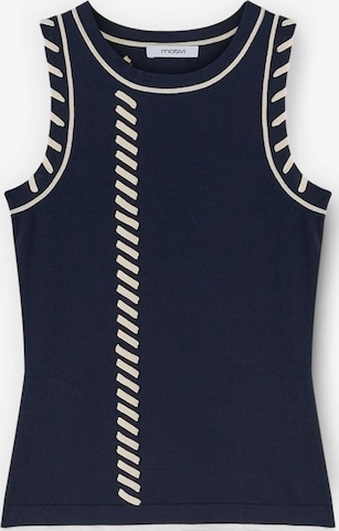Pull-over MOTIVI en bleu : devant