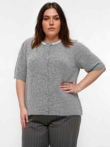 Vero Moda Curve Cardigan 'OCEAN' i grå: forside