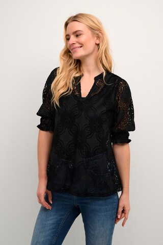 CULTURE Blouse 'Olu' in Zwart: voorkant