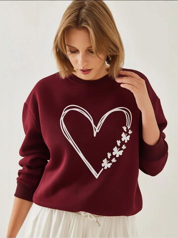 Sweat-shirt Bianco Lucci en rouge