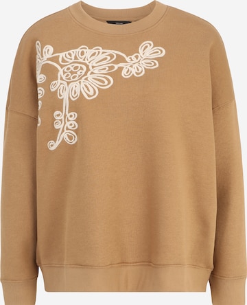 Vero Moda Petite Sweatshirt 'SELMA NELI' in Bruin: voorkant