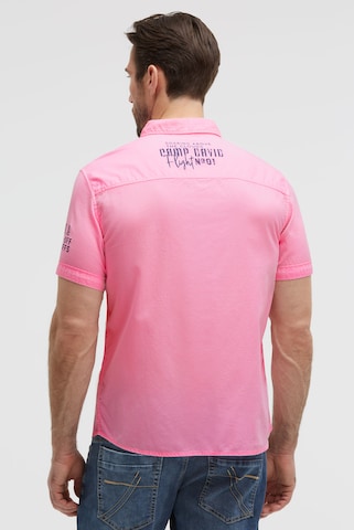 CAMP DAVID Regular fit Button Up Shirt in Pink