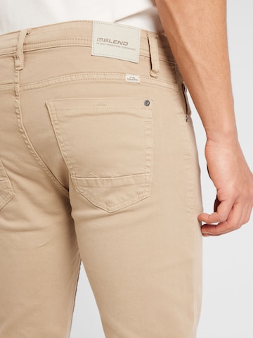 BLEND Slim fit Chino trousers 'Twister' in Brown