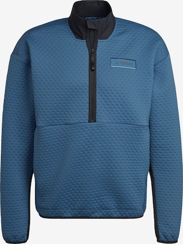 ADIDAS TERREX Athletic Fleece Jacket in Blue: front