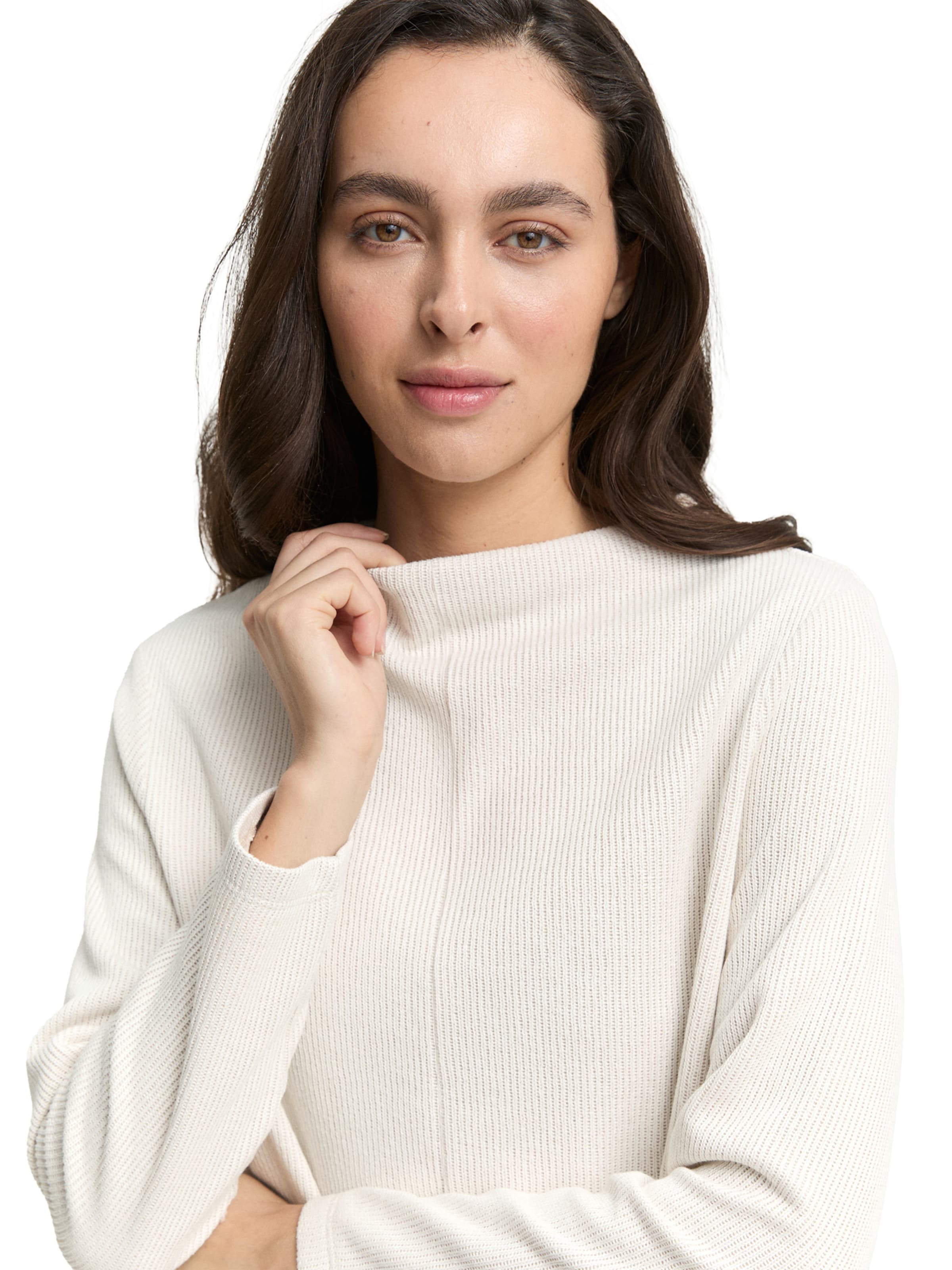 TOM TAILOR Sweatshirt in Beige