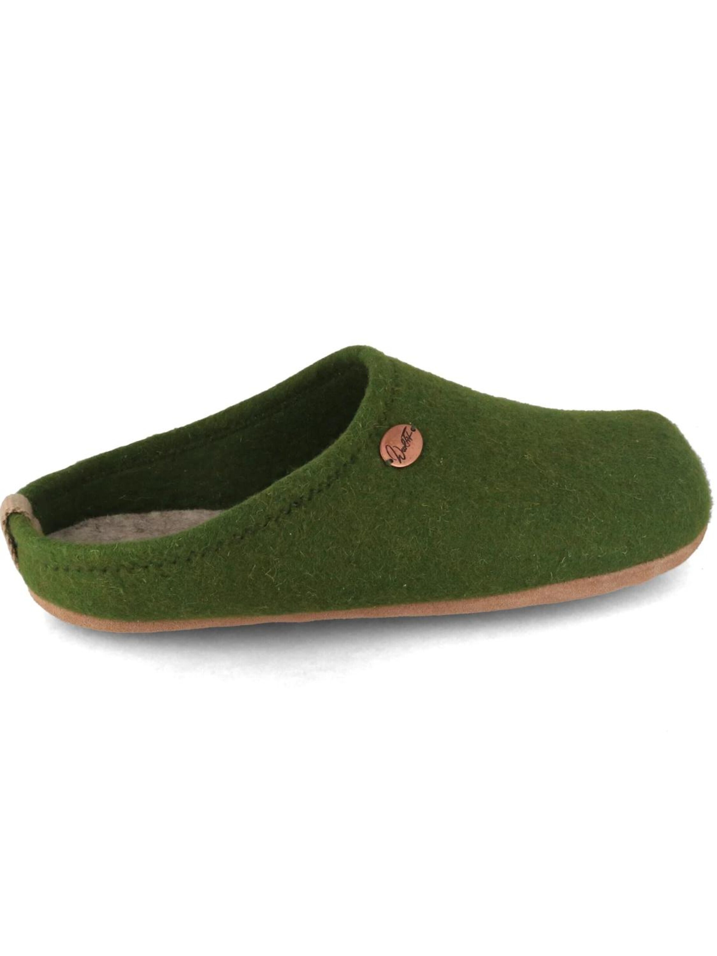 WoolFit Hausschuh 'BareFoot'‌‌‌‌‌‌‌ in Grün