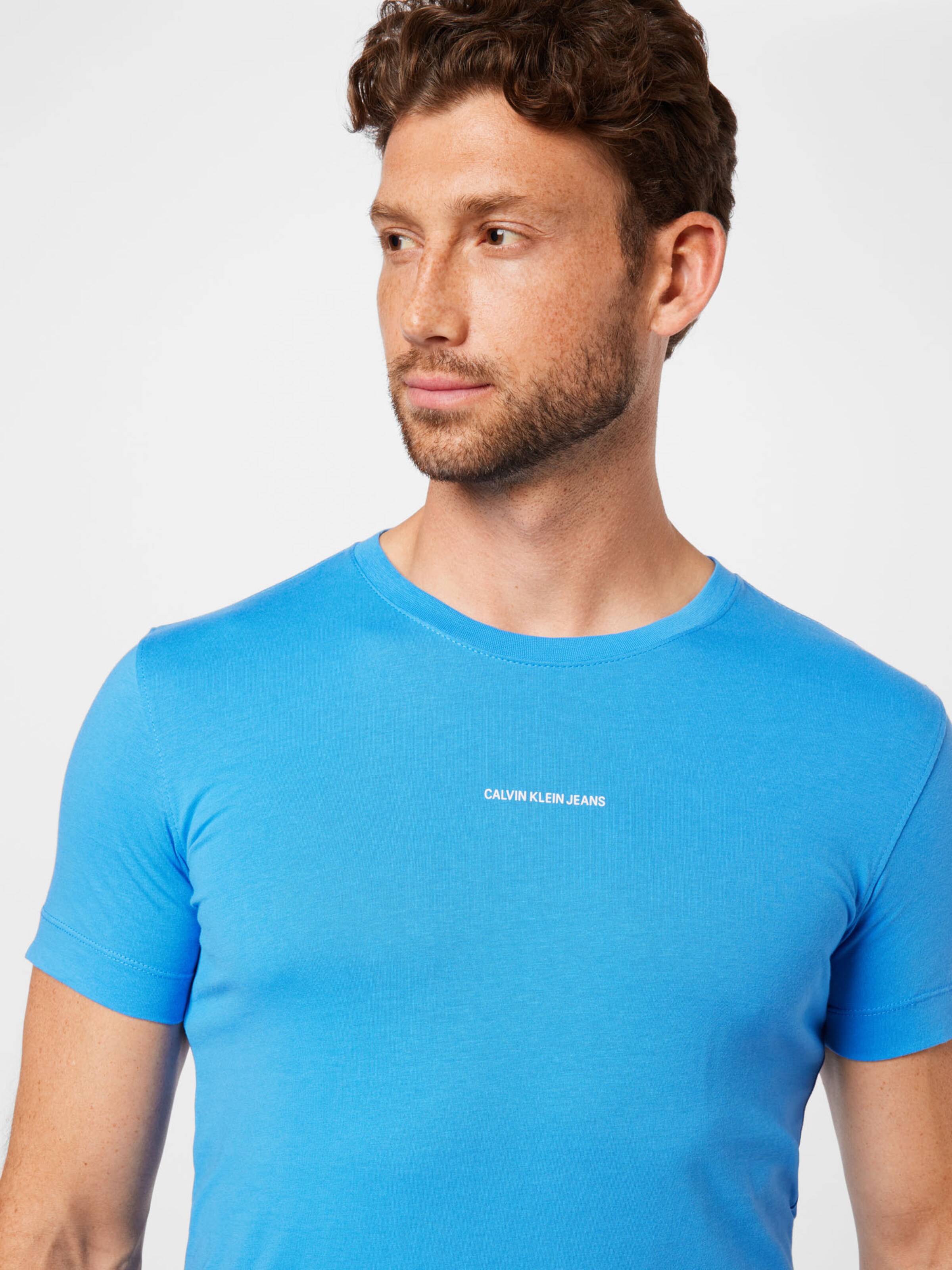 Männer Shirts Calvin Klein Jeans T-Shirt in Blau - NL26090 Männer Shirts Calvin Klein Jeans T-Shirt in Blau - NL26090