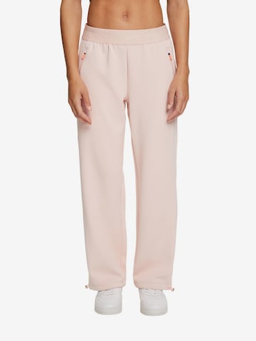 Regular Pantalon de sport ESPRIT en rose : devant
