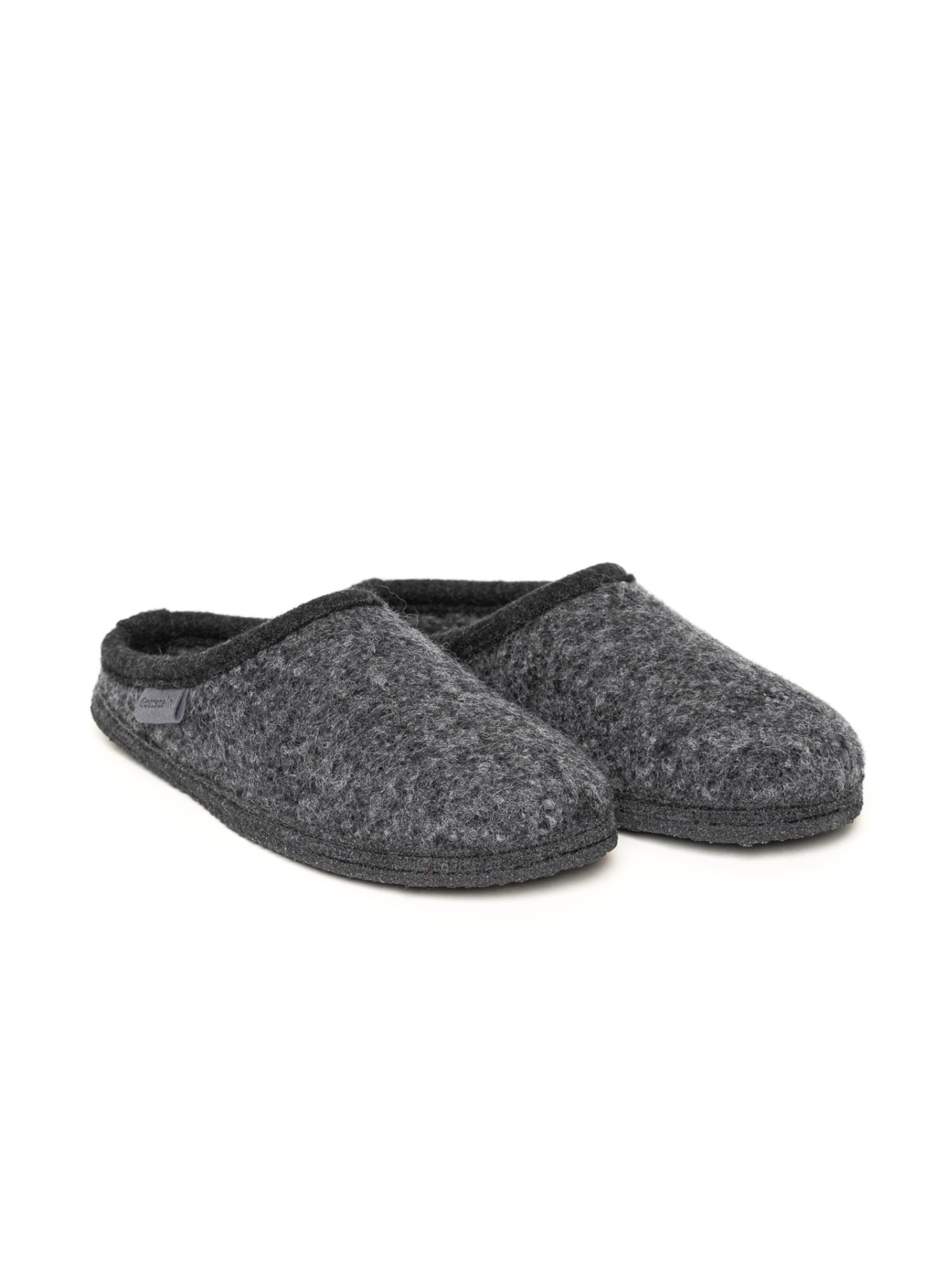 Gottstein Slippers 'Walkpantoffel Wool Venture Low' in Grey