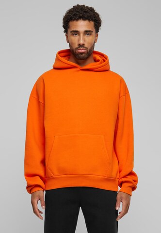 Sweat-shirt Prohibited en orange : devant