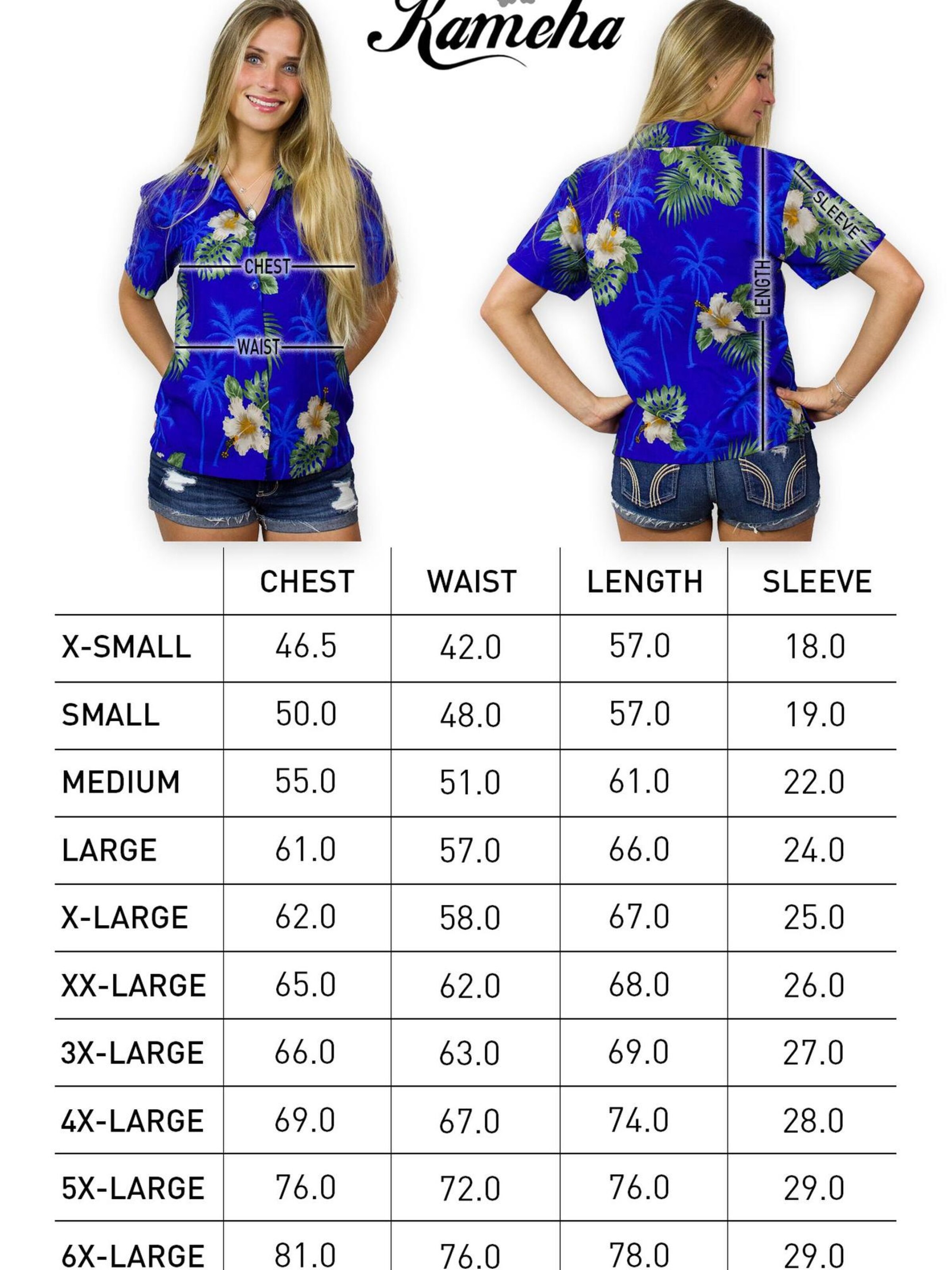 King Kameha Blouse 'Small Flower' in Blue