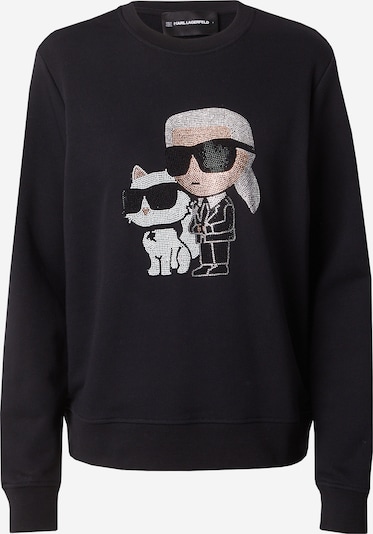 Karl Lagerfeld Sweatshirt 'Ikonik 2.0' i beige / svart / vit, Produktvy