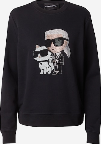 Karl Lagerfeld Свитшот 'Ikonik 2.0' в Черный: спереди