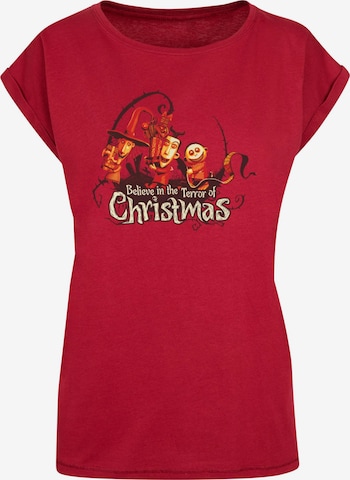 ABSOLUTE CULT Shirt 'The Nightmare Before Christmas - Christmas Terror' in Rood: voorkant