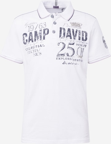 T-Shirt CAMP DAVID en blanc : devant