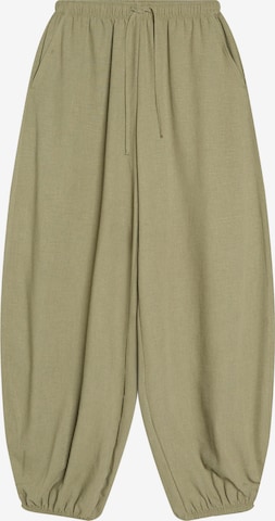 Bershka Nohavice - Zelená: predná strana