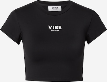 juoda V!BE STUD!OS Marškinėliai: priekis