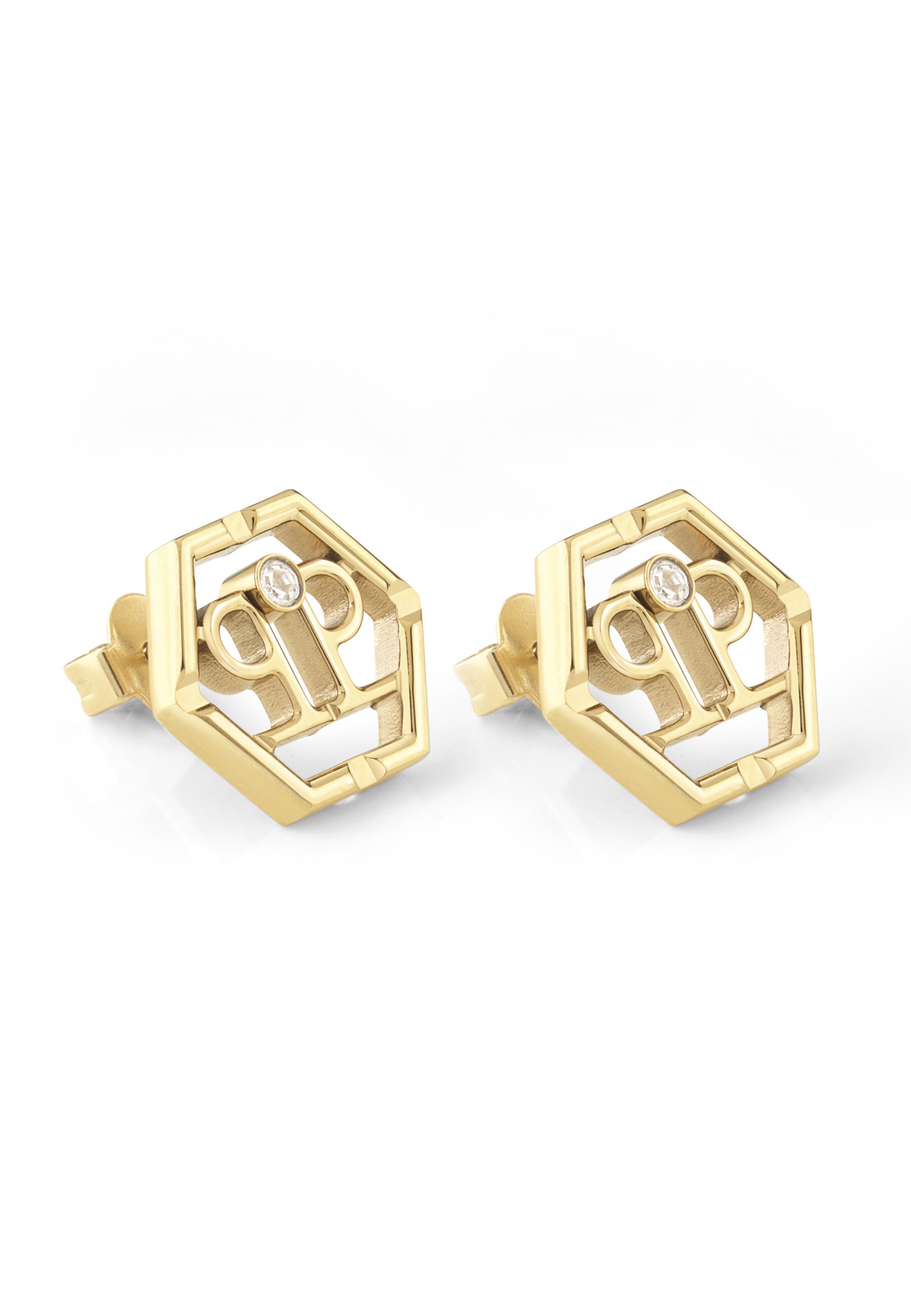 Philipp Plein Jewellery Ohrringe 'HEXAGON' in Gold