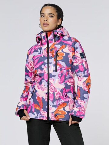 CHIEMSEE Athletic Jacket ' mit Allover-Print ' in Purple: front