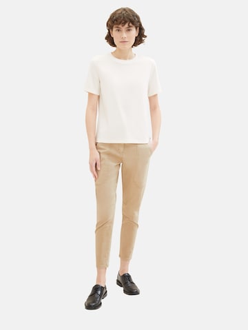 TOM TAILOR Slimfit Broek in Beige