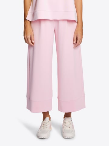 Wide leg Pantaloni con pieghe di Rich & Royal in rosa: frontale