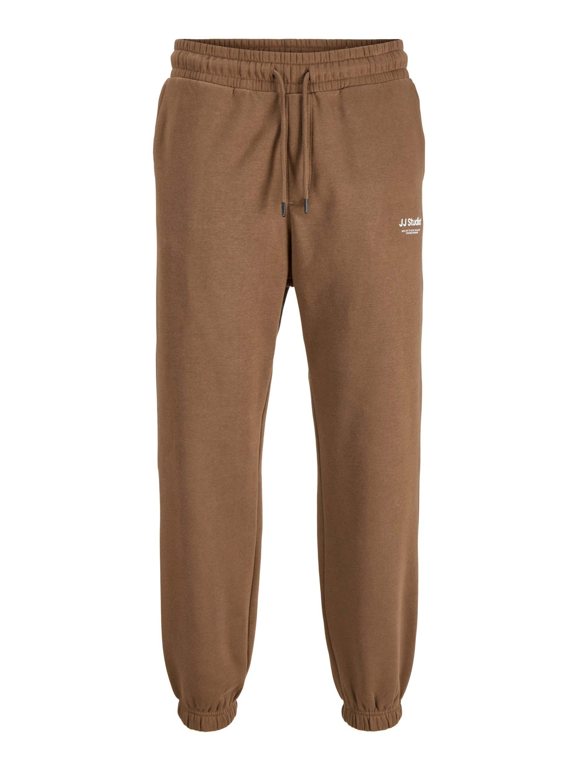 JACK & JONES Tapered Trousers 'JPSTKane Soho' in Brown: front