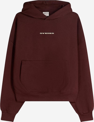 Bershka Bluzka sportowa w kolorze ciemnobrązowy / białym, Podgląd produktu