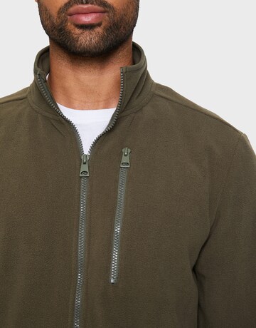 Threadbare Fleece jas 'Myers' in Groen