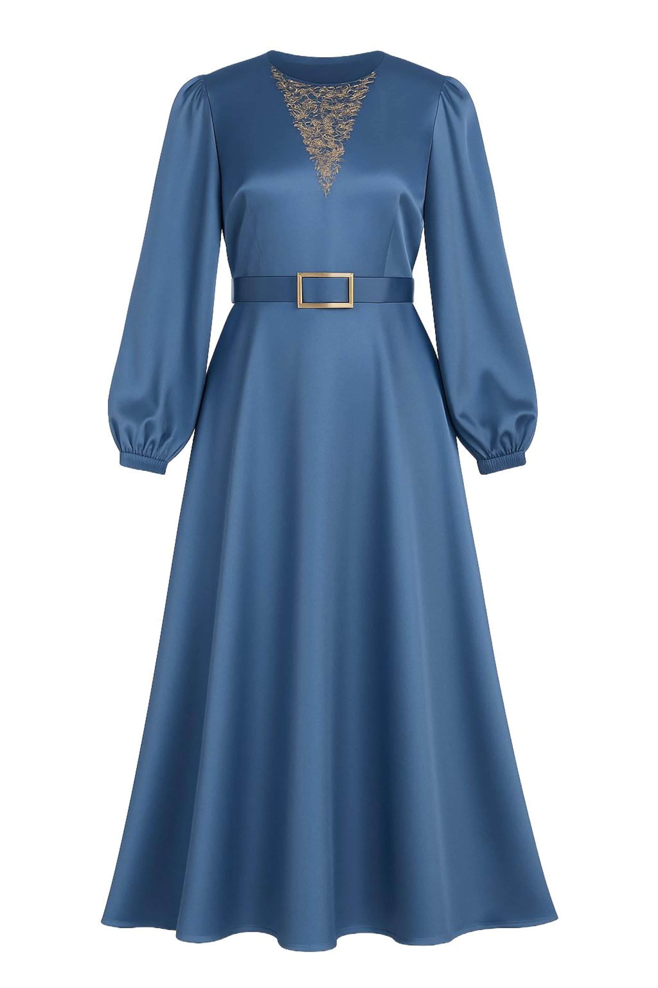 MODAMIHRAM Kleid in Blau: Vorderseite