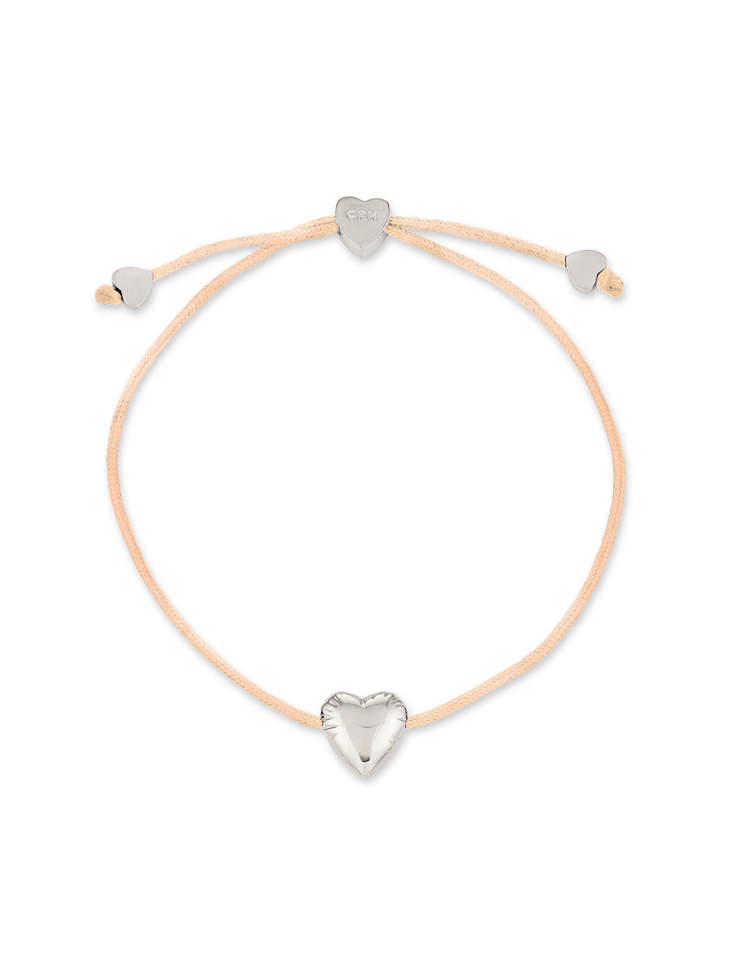 Copenhagen Studios Bracelet 'Balloon Hearts' in Beige: front
