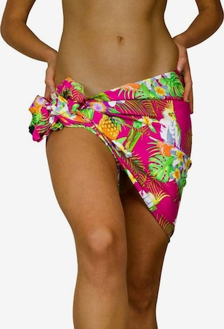 Foulard 'Parrot Cockatoo' di King Kameha in rosa: frontale