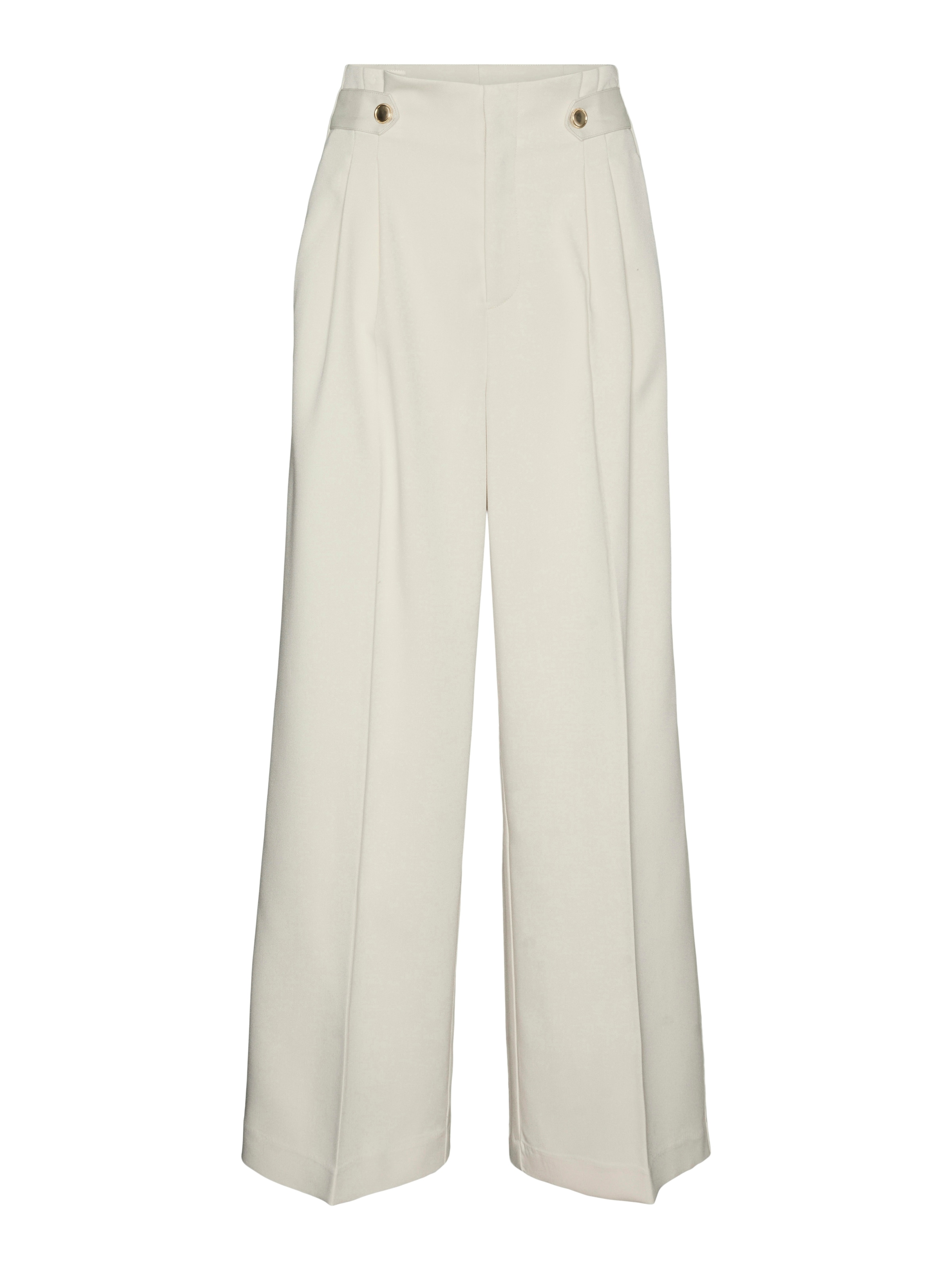 VERO MODA Široký strih Plisované nohavice 'ELMA' - Béžová: predná strana