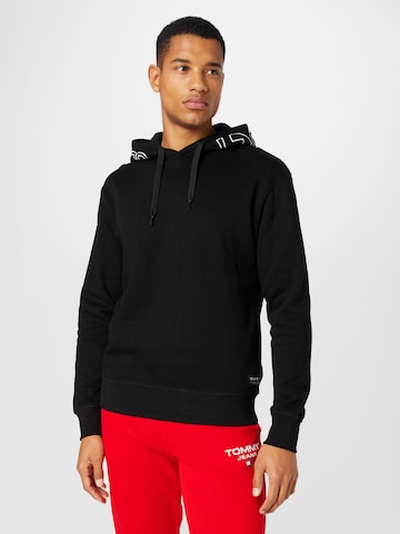 TOM TAILOR DENIM Sweatshirt in Black: front