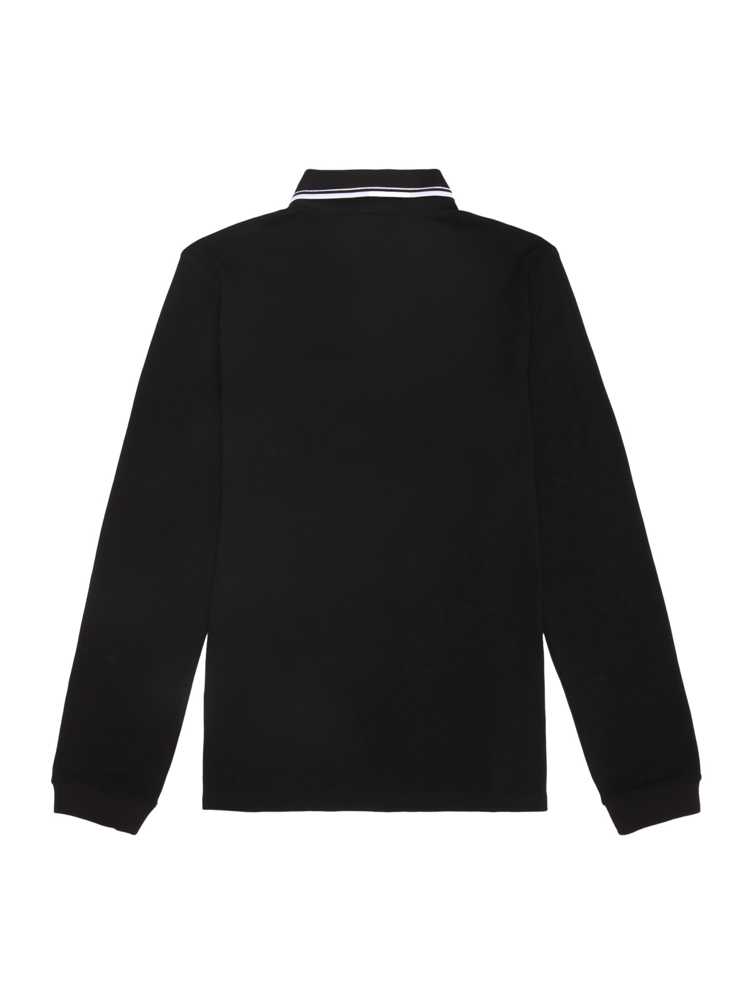 FILA - Camiseta 'BIELLA regular tipped long sleeve polo shirt' en negro
