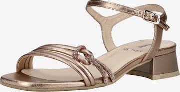 Sandales à lanières Nero Giardini en or : devant