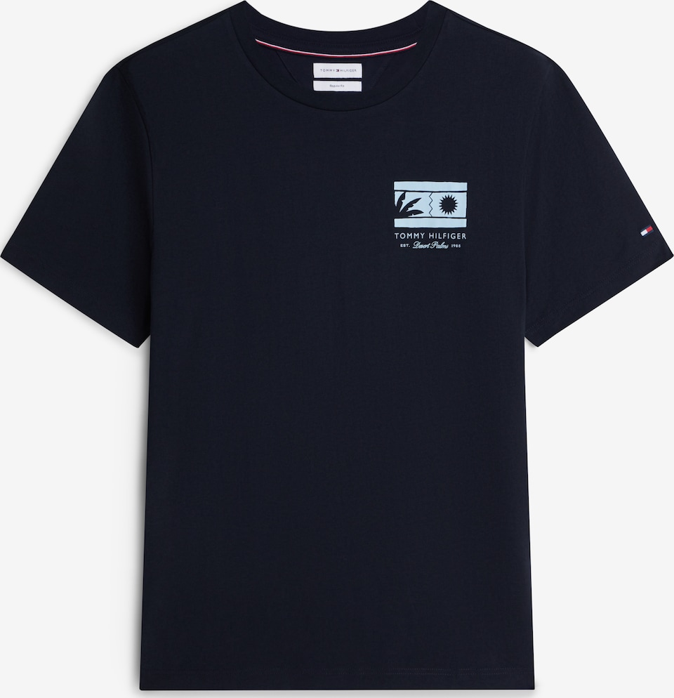 Tricou 'Logo Graphic' de la TOMMY HILFIGER pe albastru: față