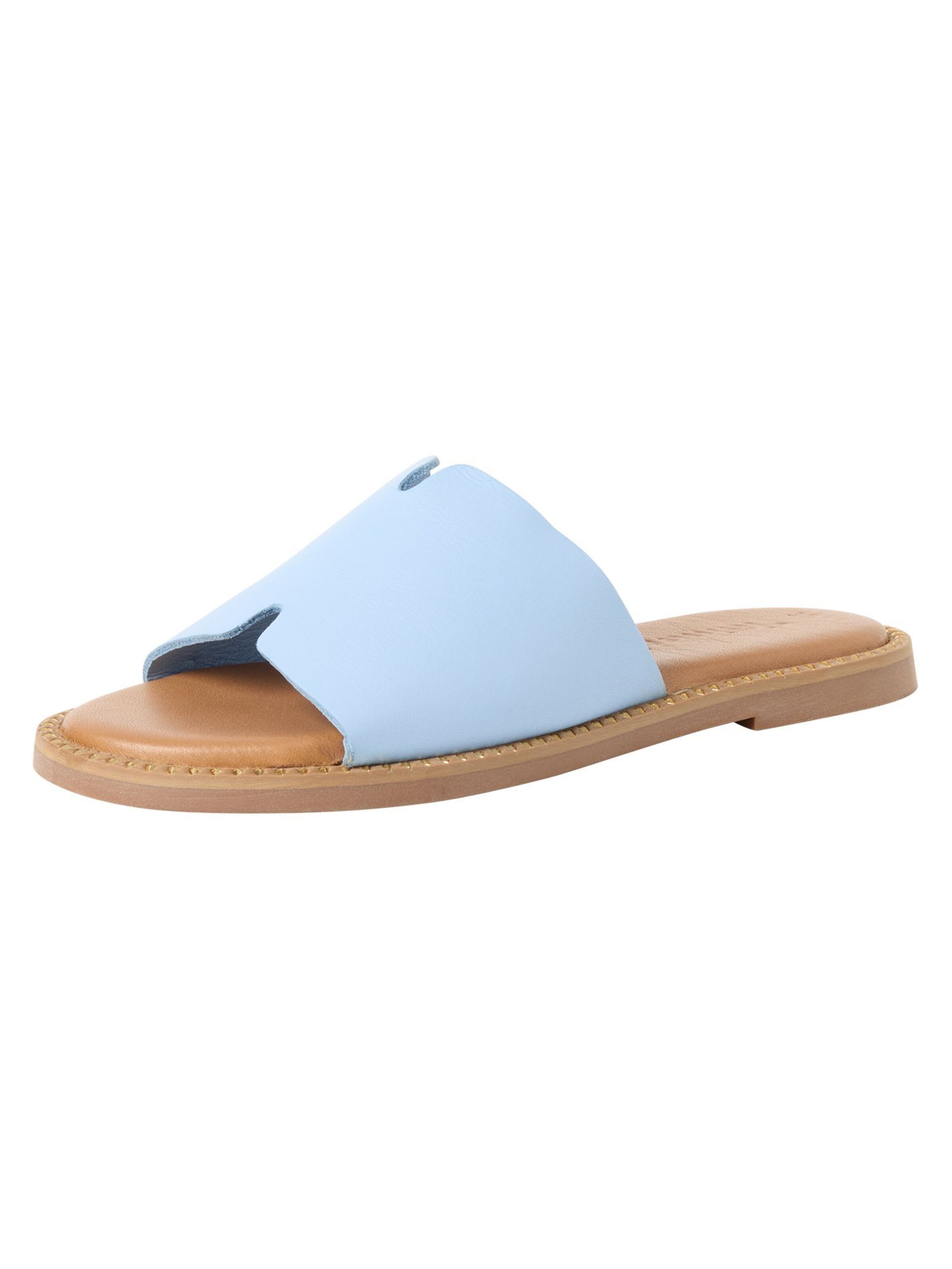 Tamaris Pantolette in Blau: Vorderseite