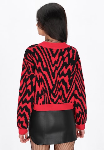 myMo ROCKS Knit cardigan in Red