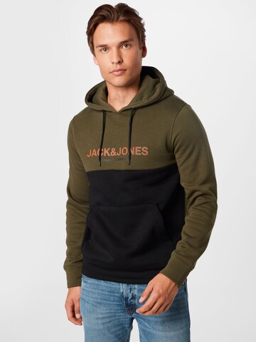 JACK & JONES Collegepaita 'Urban' värissä vihreä: edessä