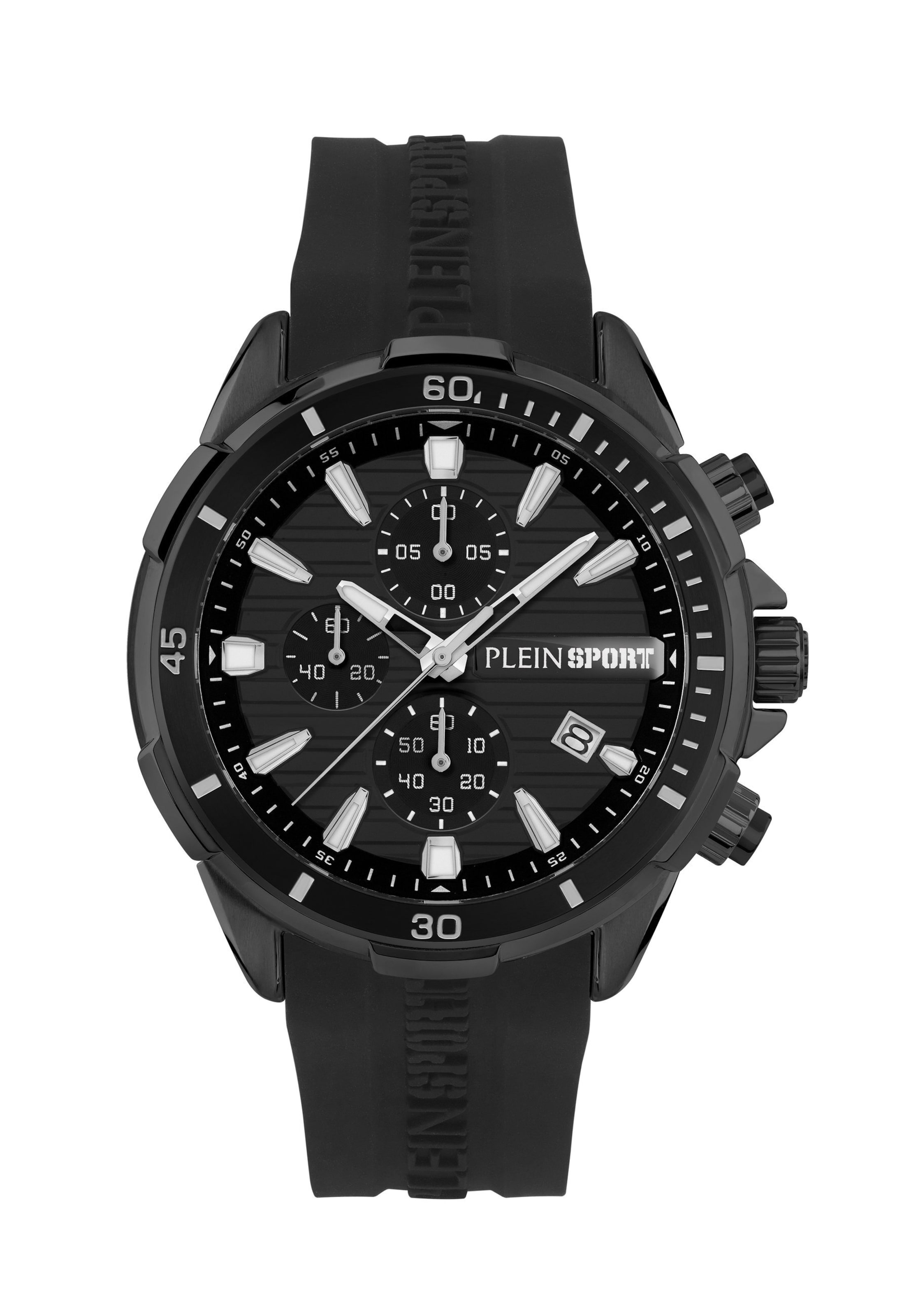Plein Sport Analogt ur 'Impact' i sort: forside