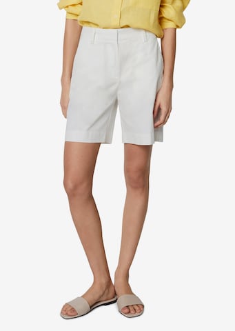 Regular Pantalon Marc O'Polo en blanc : devant