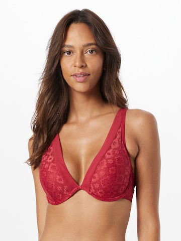 LingaDore Triangle Bra in Red: front