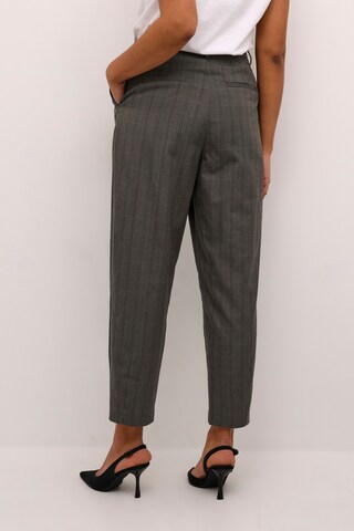 Kaffe Tapered Pleat-Front Pants 'Dori' in Grey