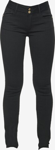 Le Temps Des Cerises Skinny Jeans 'ULTRAPUL' in Zwart: voorkant